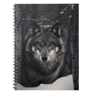 Winter Wolf Blick Notizblock