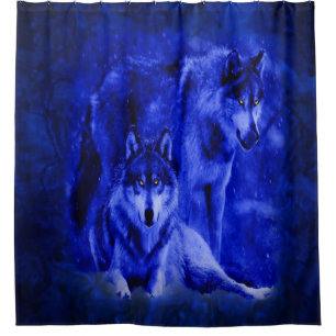 Winter-Wolf-Duschvorhänge Duschvorhang
