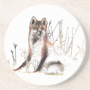 Winter Wolf Getränkeuntersetzer