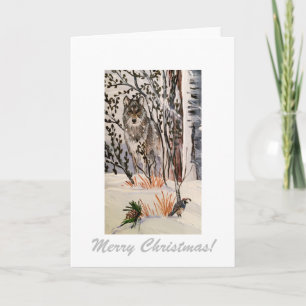 Winter Wolf Notecard Feiertagskarte