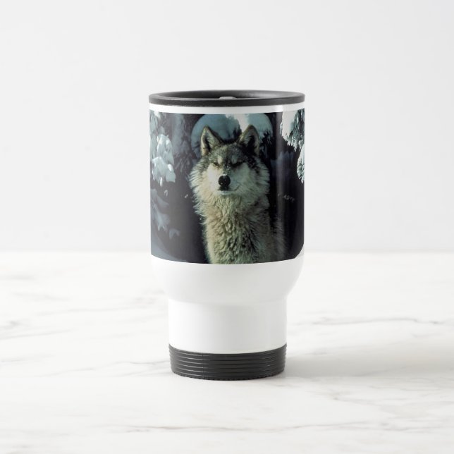 Winter Wolf Reisebecher (Mittel)