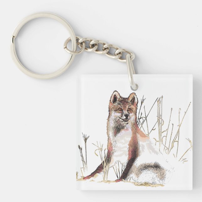 Winter Wolf Schlüsselanhänger (Vorderseite)