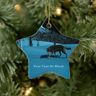 Winter Wolf - Tapetum Lucidum Keramik Ornament