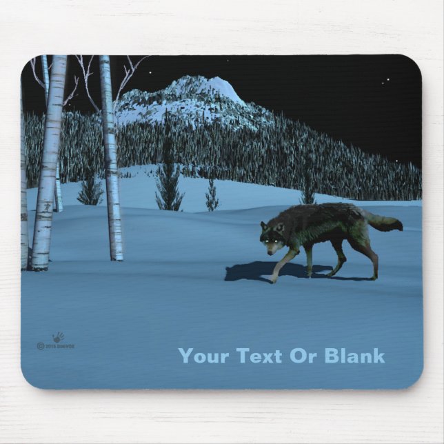 Winter Wolf - Tapetum Lucidum Mousepad (Vorne)