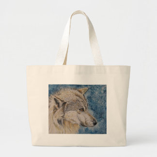 Winter-Wolf-Tasche Jumbo Stoffbeutel