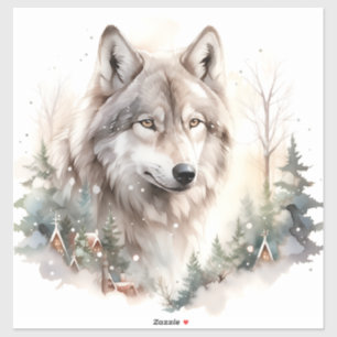 Winter Wolf Vinyl Sticker
