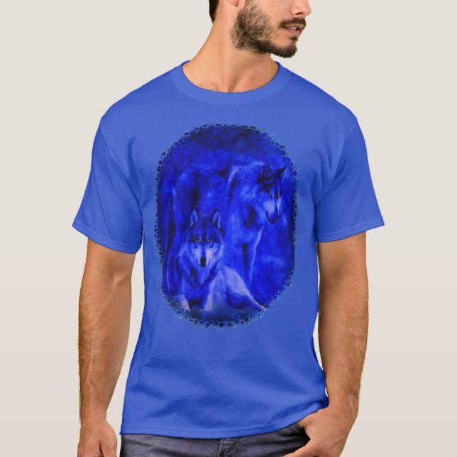 Winter-Wolf-Wolf-Dunkelheits-T - Shirts (Vorderseite)