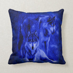 Winter-Wolf-Wurfs-Kissen Kissen