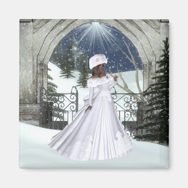 Winter Woman D3 Design - Fantasy Magnet (Vorne)