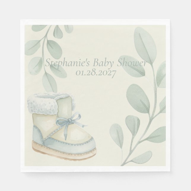 Winter Wonder Baby Shower  Serviette (Vorderseite)