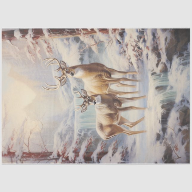 Winter Wonder Deer Seidenpapier (Vorderseite)