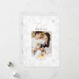 Winter Wonder Foto Elegante Gold Holiday Card Feiertagskarte