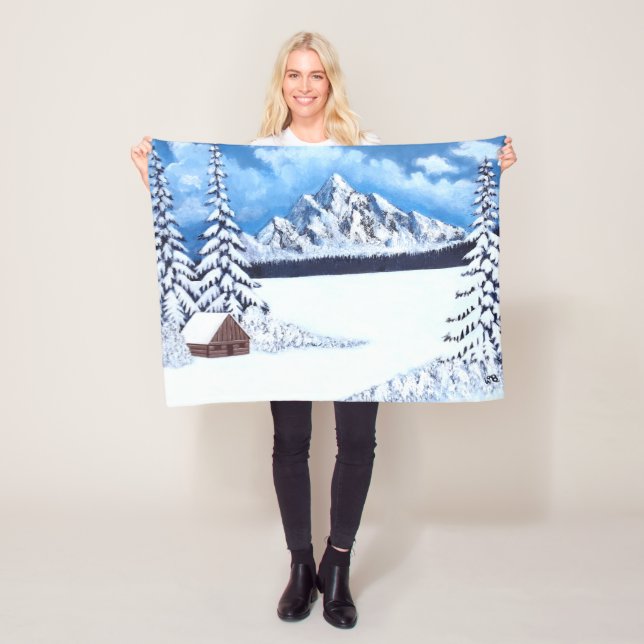 Winter Wonder Scene Fleece Blanket (Beispiel)