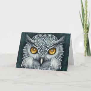 Winter Wonder Snow Owl Beauty Dankeskarte