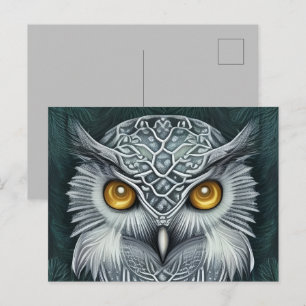 Winter Wonder Snow Owl Beauty Postkarte