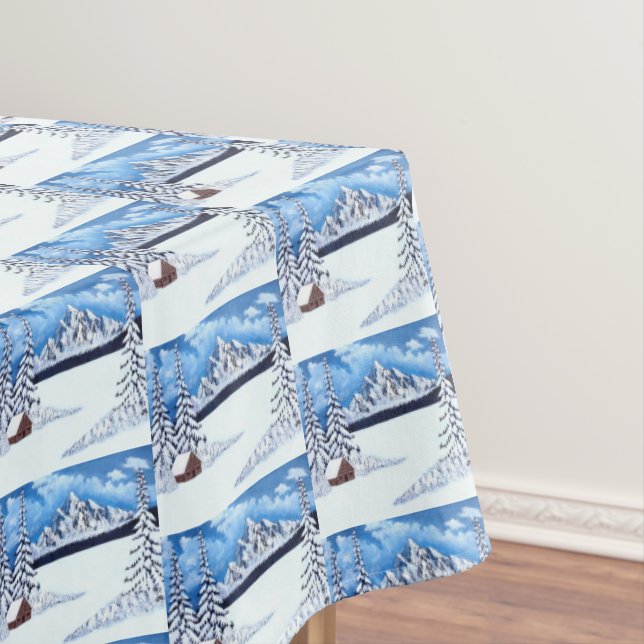 Winter Wonder Szene Tischdecke (Beispiel)