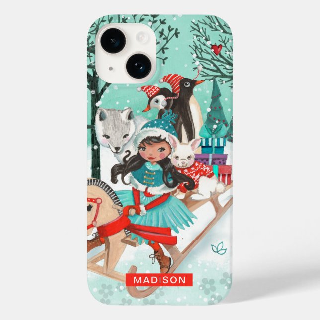 Winter Wonder Woodland Forest | iPhone Case (Rückseite)