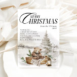 Winter Wonderla Forest Frohe Weihnachten<br><div class="desc">Winter Wonderla Elegante Wasserfarbe Weihnachten Weihnachtskarte</div>