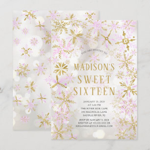 Winter Wonderland 16 . Geburtstag Geburtstagsparty Einladung