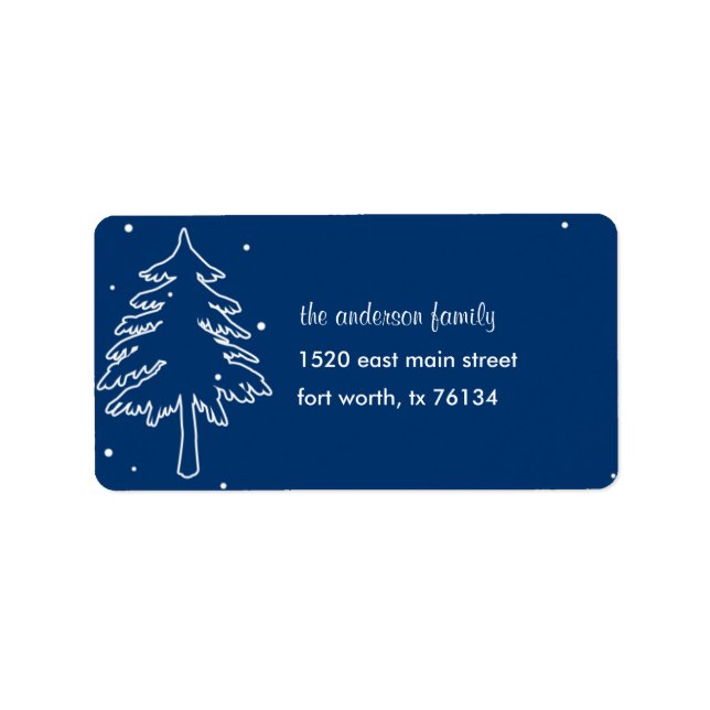 Winter Wonderland Address Label Adressaufkleber (Vorne)