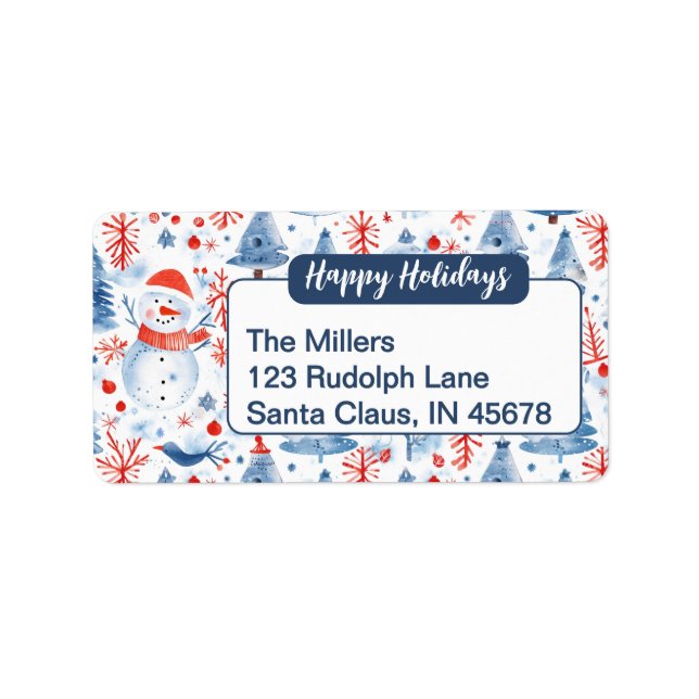 Winter Wonderland Adressaufkleber (Vorne)