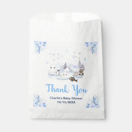 Winter Wonderland Animals Baby Shower Thank You Geschenktütchen