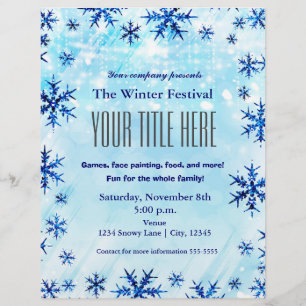Winter Wonderland Art Festival Flyer Poster