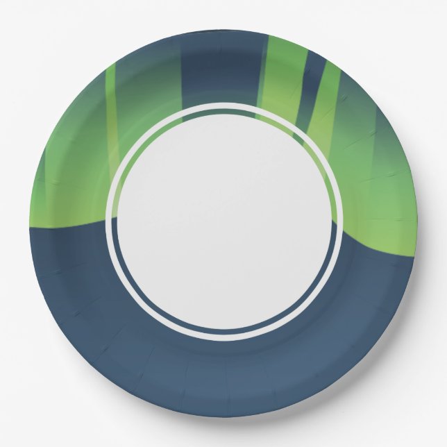 Winter Wonderland Auroras Papierplatte Pappteller (Vorderseite)