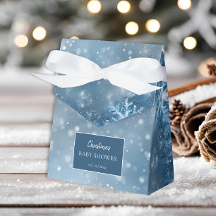 Winter Wonderland Baby Dusche Blue Geschenkschachtel