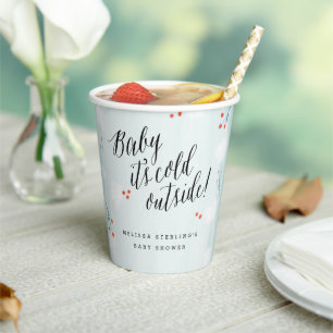 Winter Wonderland Baby Es ist kalte Außendusche Pappbecher