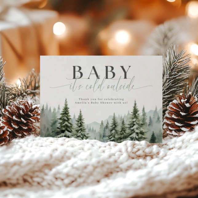 Winter Wonderland Baby Shower Danke Karte (Von Creator hochgeladen)