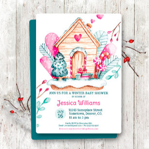 Winter Wonderland Baby Shower Einladung