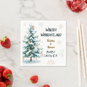 Winter Wonderland Baby Shower Serviette
