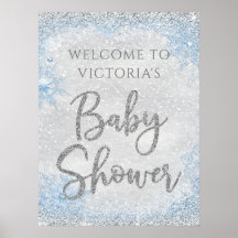 Winter Wonderland Baby Shower Willkommensschild