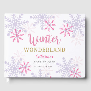 Winter Wonderland Baby Showflakes Holiday Gästebuch