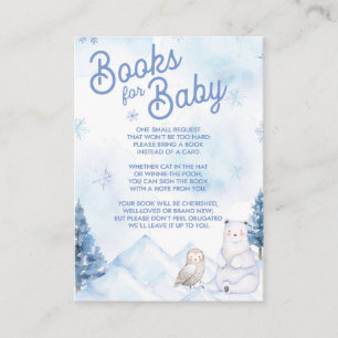 Winter Wonderland Babydusche Bücher für Baby Begleitkarte