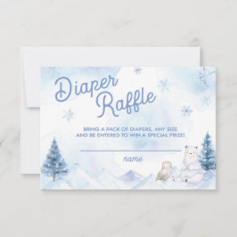 Winter Wonderland Babydusche Windelwanne RSVP Karte