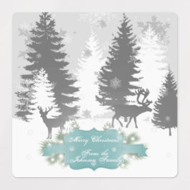 Winter Wonderland Backlabel - Aquamarin Etiketten
