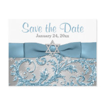 Winter Wonderland Bat Mitzvah Save the Date Karte