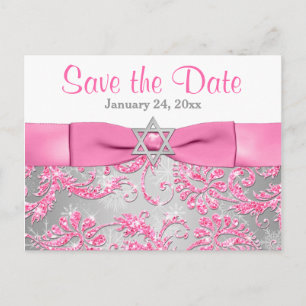 Winter Wonderland Bat Mitzvah Save the Date Karte