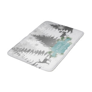Winter Wonderland Bath Mat - Aquamarin Badematte