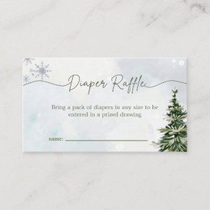Winter Wonderland Baum Windel Raffle  Begleitkarte