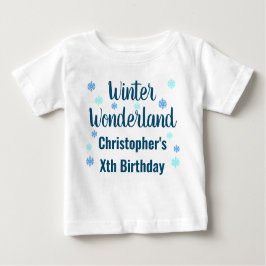 Winter Wonderland Birthday Baby T - Shirt