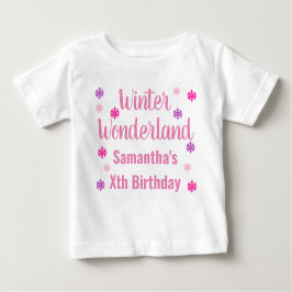 Winter Wonderland Birthday Baby T - Shirt