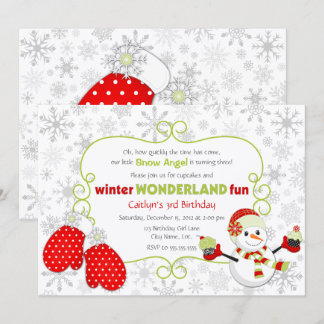 Winter Wonderland Birthday Einladung