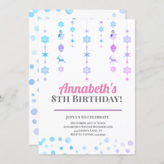 Winter Wonderland Birthday Party Einladung