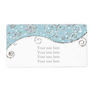 Winter Wonderland Blau Silber Schwirl Elegante Par