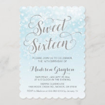 Winter Wonderland Blue Girl Sechzehn 16. Geburtsta