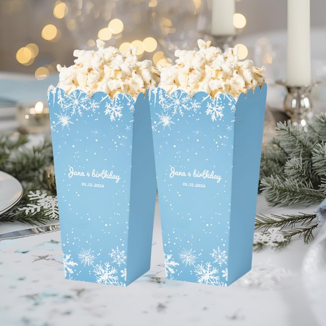 Winter Wonderland Blue Snowflake Geschenkschachtel (Von Creator hochgeladen)