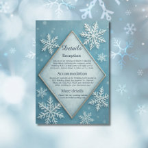 Winter Wonderland Blue Snowy Romantische Hochzeit